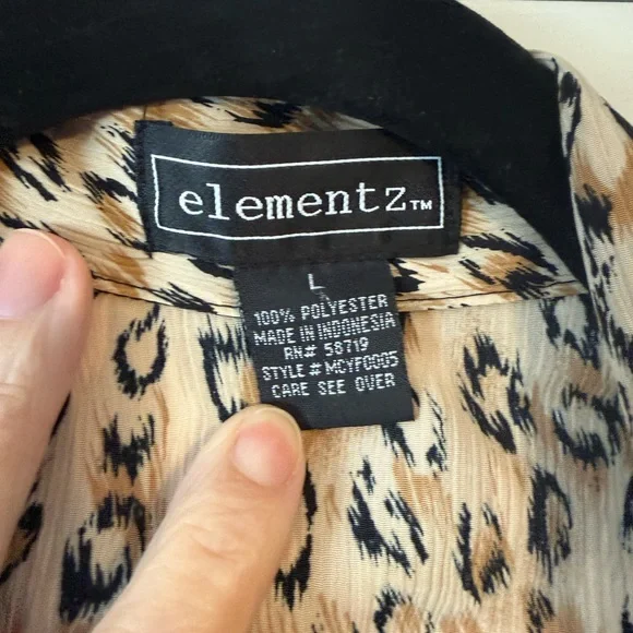 Elementz Animal Print Blouse - Picture 3 of 4